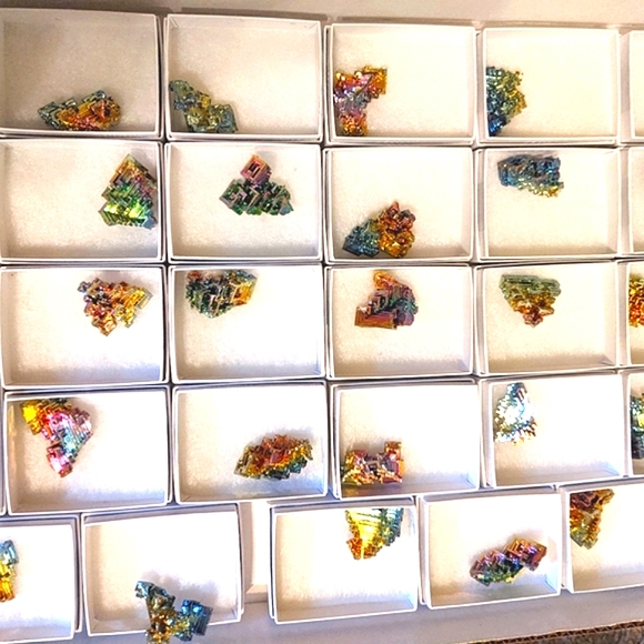 Rainbow Bismuth Crystalline Metal Specimen - Picture 2 of 5